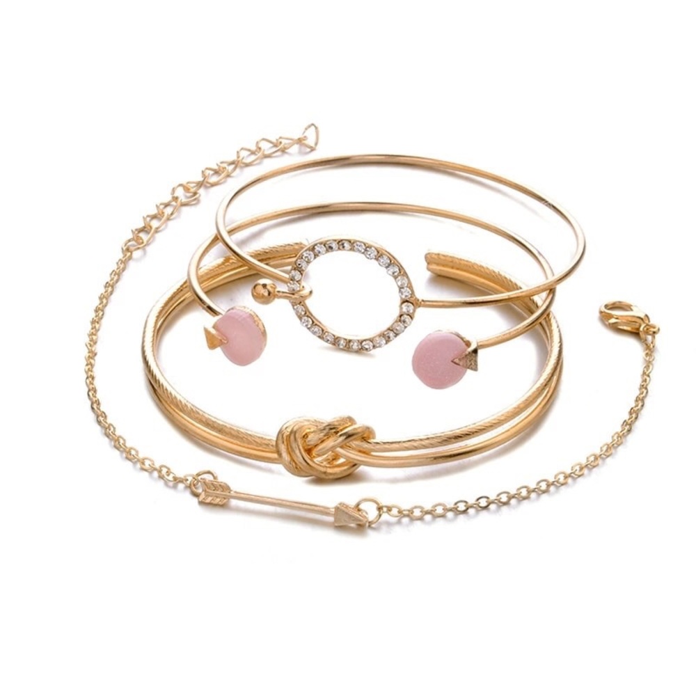 NWT 4 Piece Boutique Bangle Bracelet Stack Set - Picture 4 of 7